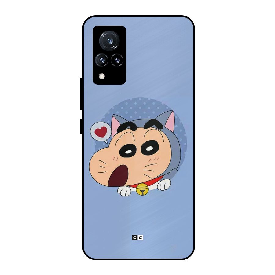Cat Shinchan Metal Back Case for Vivo V21 5G