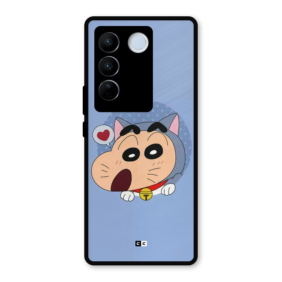 Cat Shinchan Metal Back Case for Vivo V27