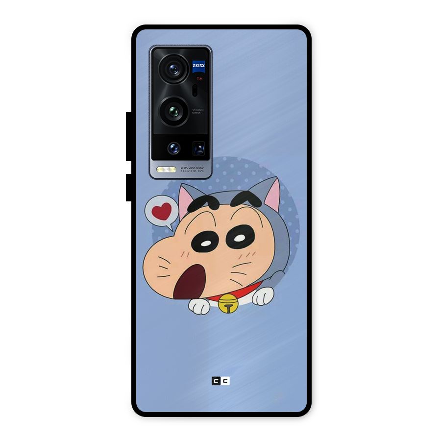 Cat Shinchan Metal Back Case for Vivo X60 Pro Plus
