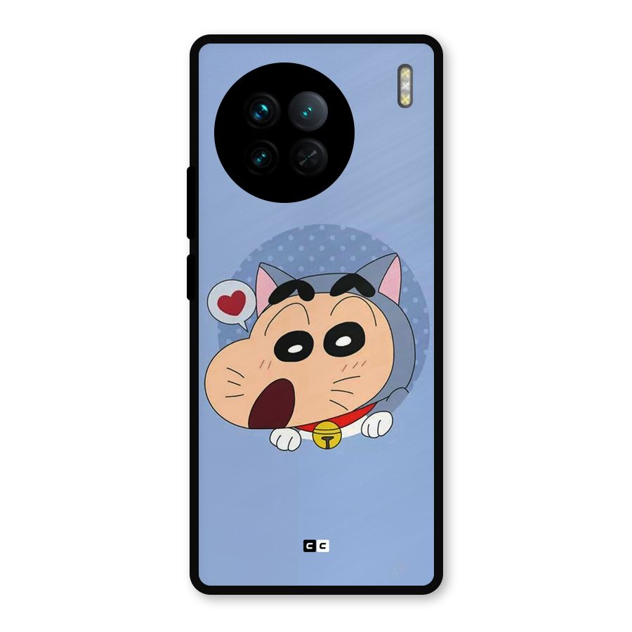 Cat Shinchan Metal Back Case for Vivo X90