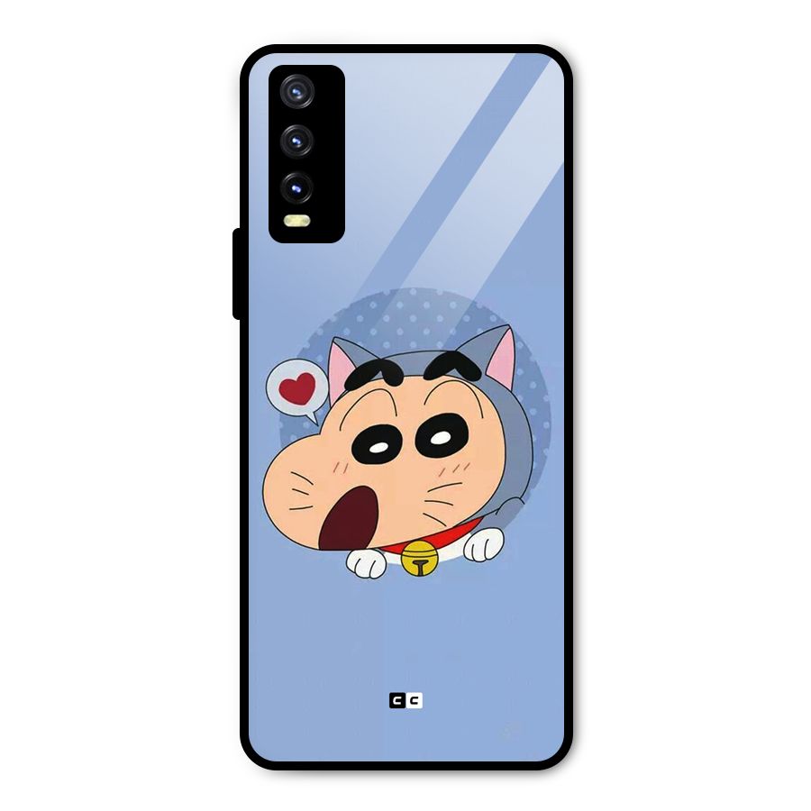 Cat Shinchan Metal Back Case for Vivo Y20