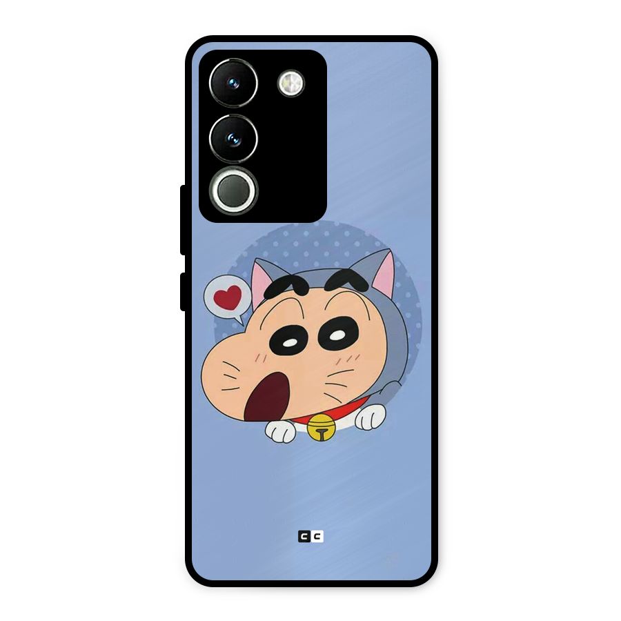 Cat Shinchan Metal Back Case for Vivo Y200
