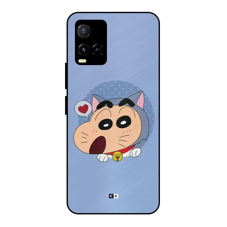 Cat Shinchan Metal Back Case for Vivo Y21