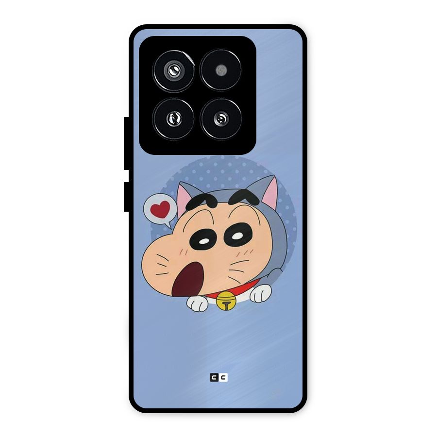 Cat Shinchan Metal Back Case for Xiaomi 14 Pro