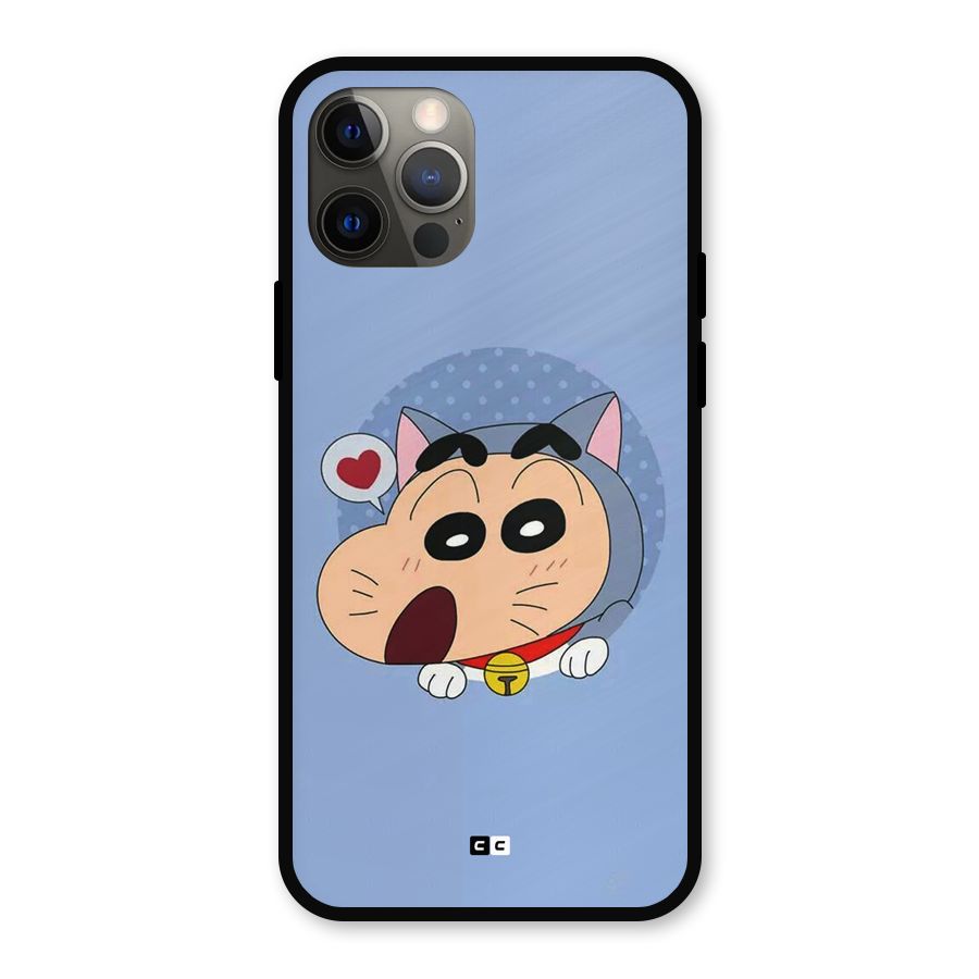 Cat Shinchan Metal Back Case for iPhone 12 Pro