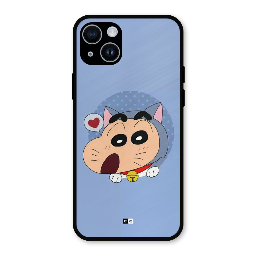 Cat Shinchan Metal Back Case for iPhone 14
