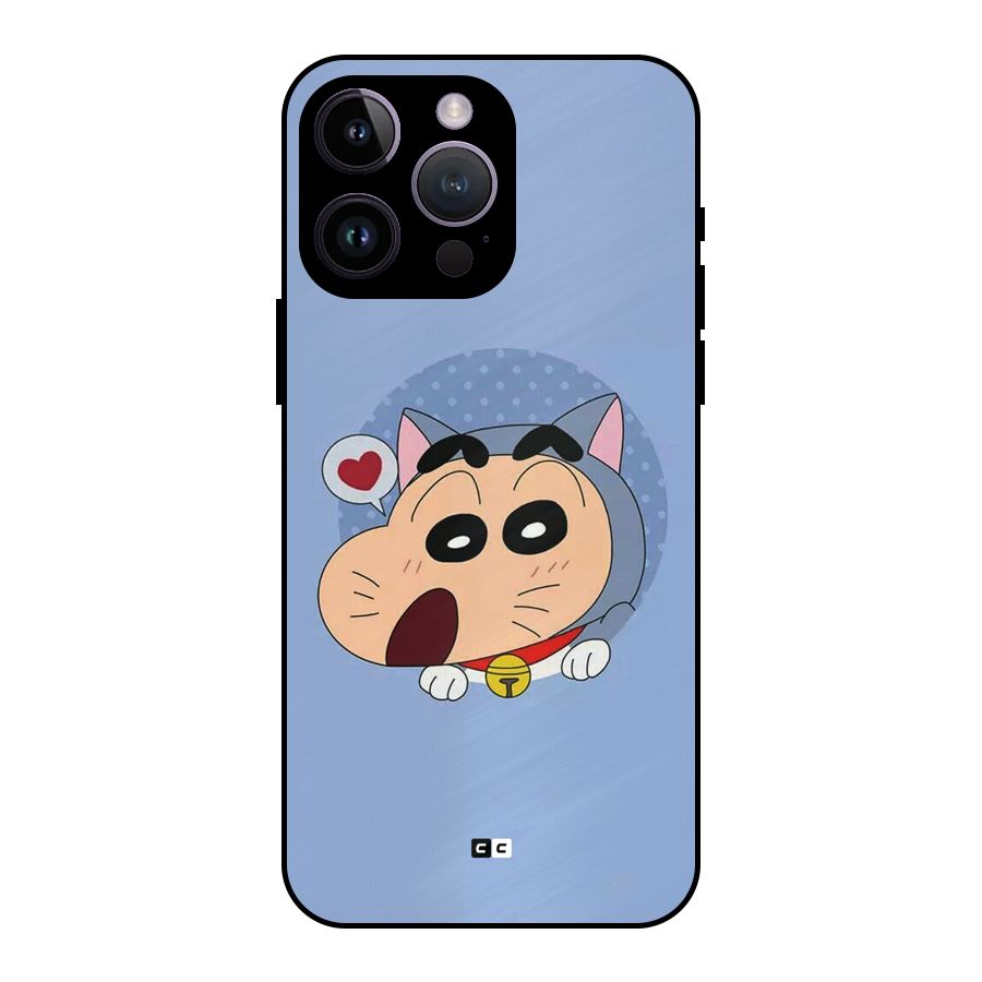 Cat Shinchan Metal Back Case for iPhone 14 Pro Max