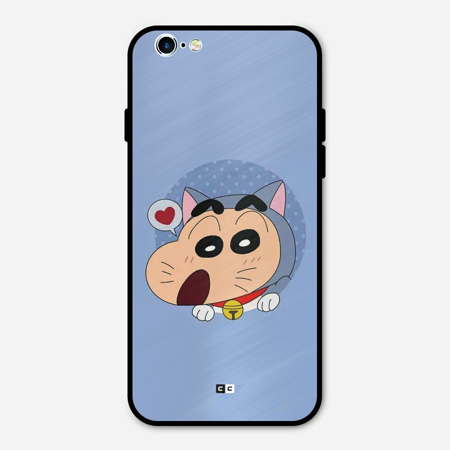 Cat Shinchan Metal Back Case for iPhone 6 6s