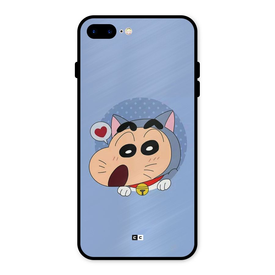 Cat Shinchan Metal Back Case for iPhone 8 Plus