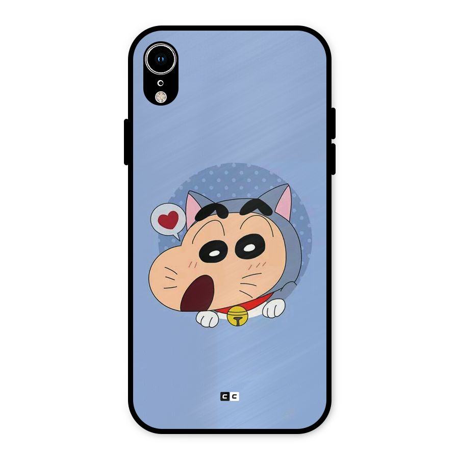 Cat Shinchan Metal Back Case for iPhone XR