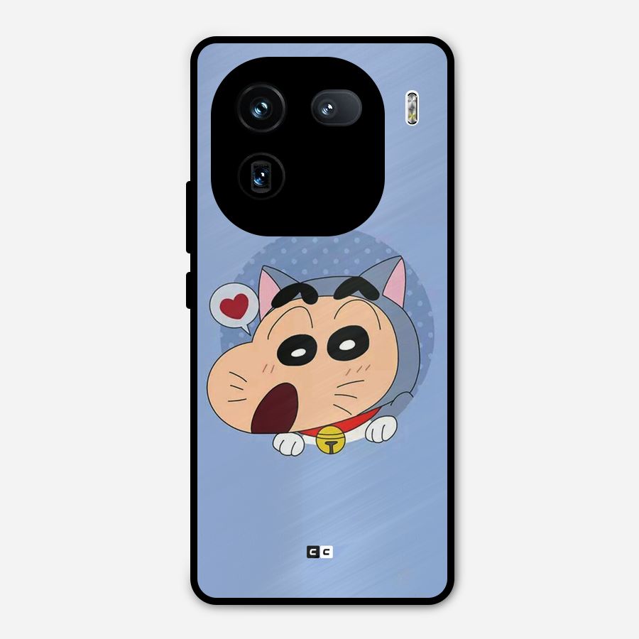 Cat Shinchan Metal Back Case for iQOO 12