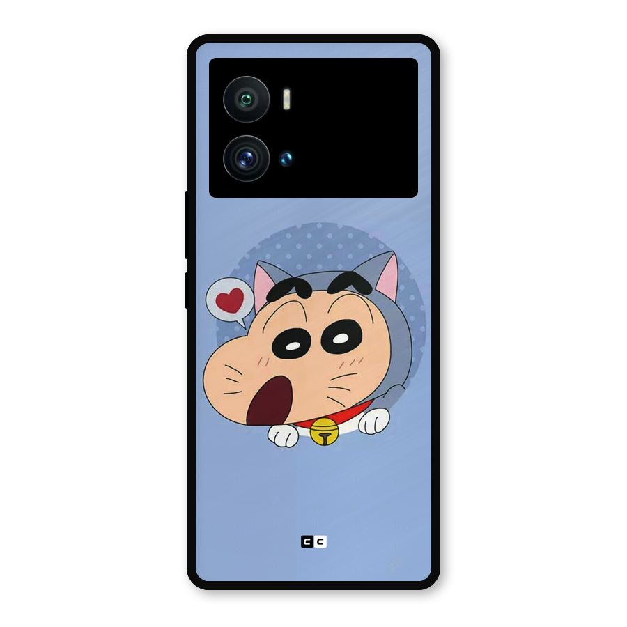 Cat Shinchan Metal Back Case for iQOO 9 Pro