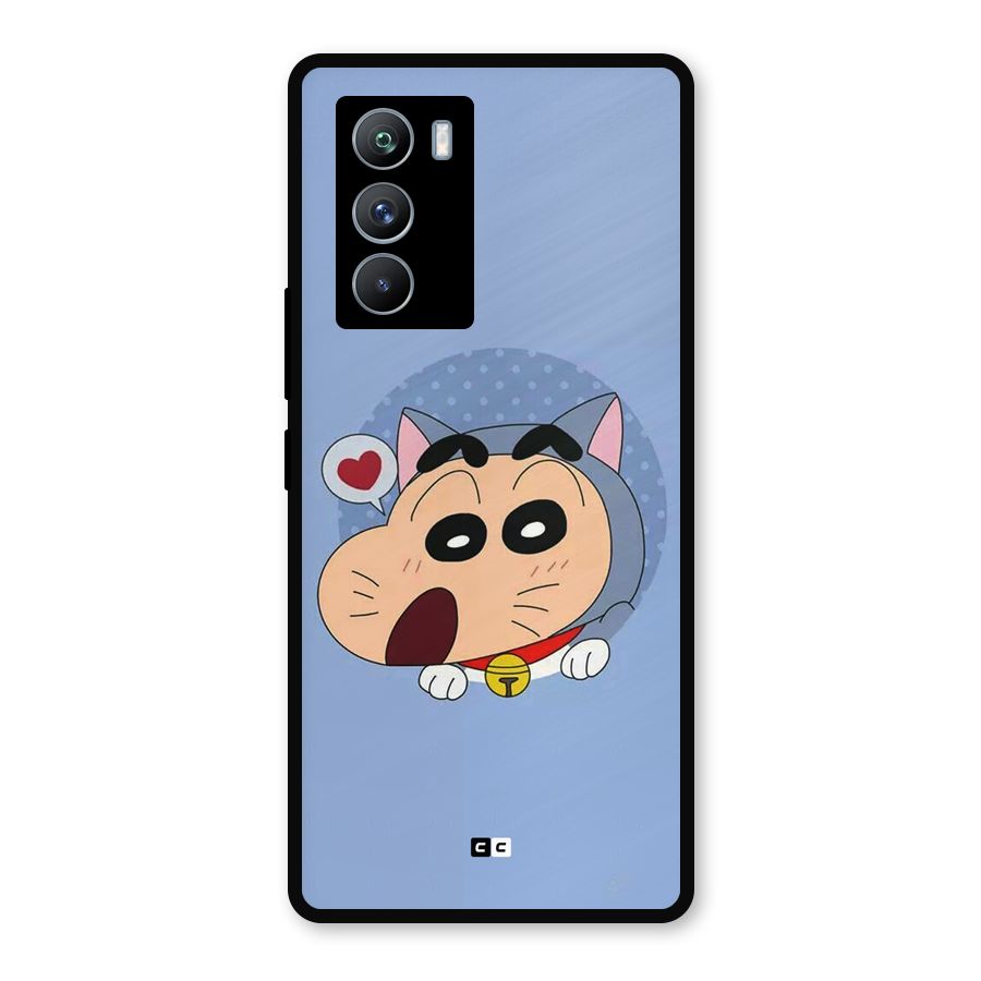 Cat Shinchan Metal Back Case for iQOO 9 SE