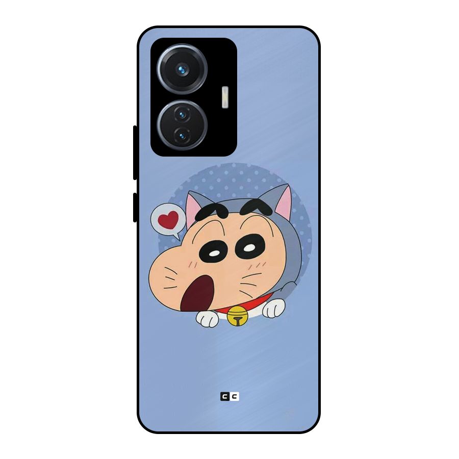 Cat Shinchan Metal Back Case for iQOO Z6 44W