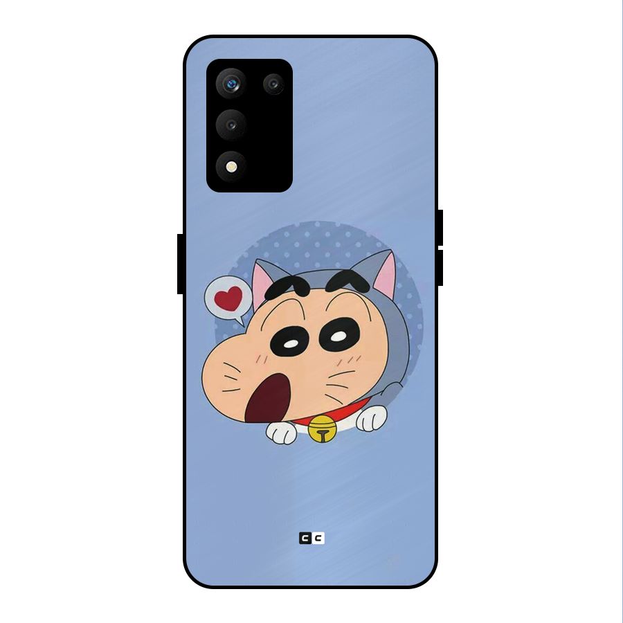 Cat Shinchan Metal Back Case for realme 9 5G SE