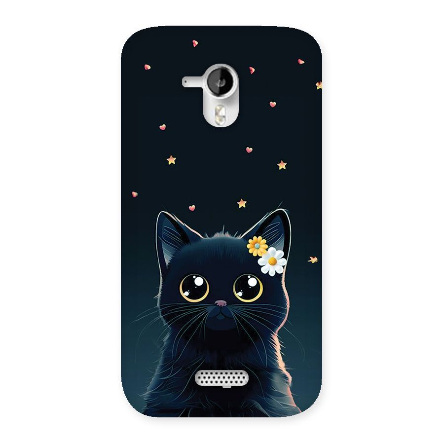 Cat With Flowers Back Case for Canvas HD A116