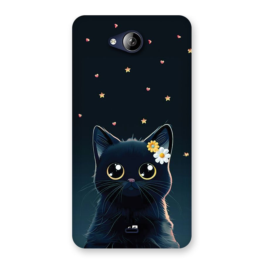Cat With Flowers Back Case for Canvas Play Q355