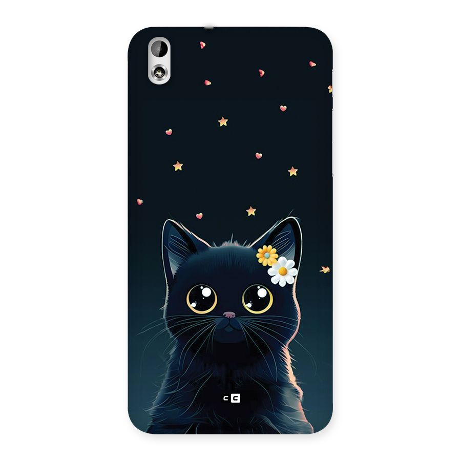 Cat With Flowers Back Case for Desire 816g
