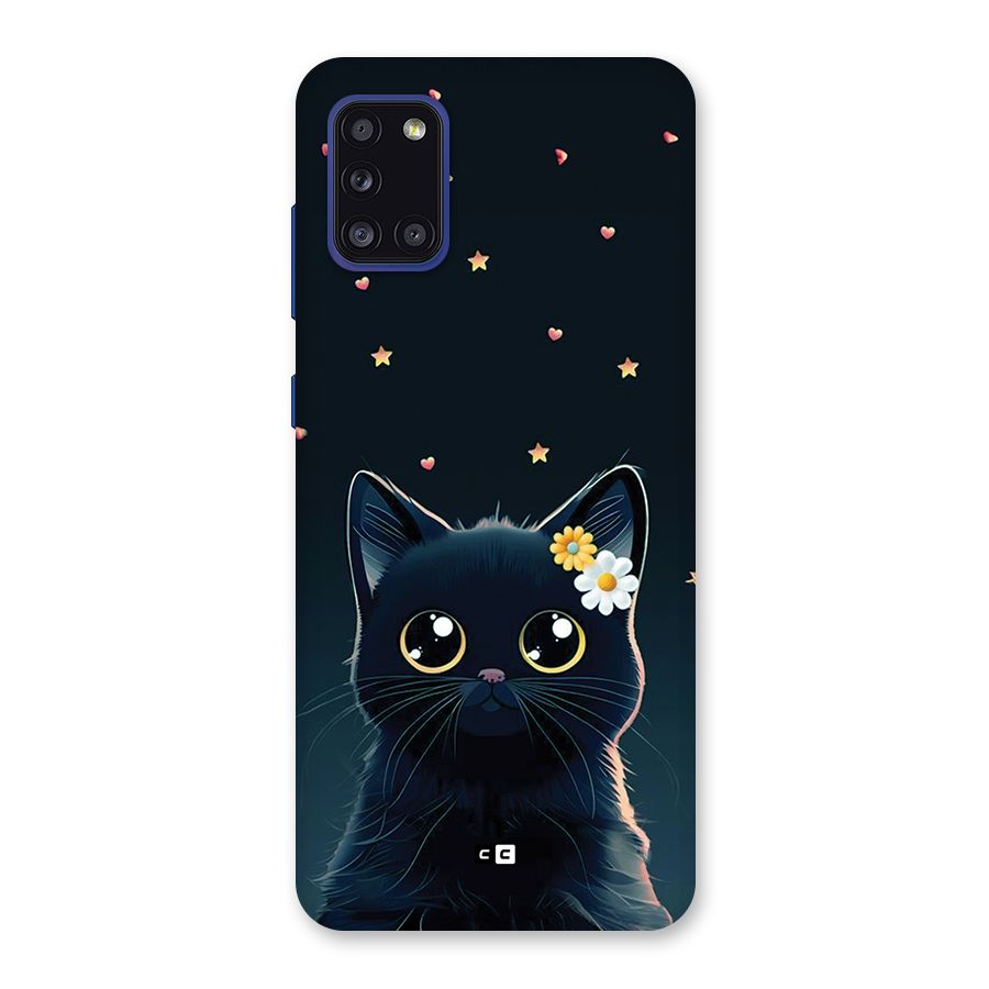Cat With Flowers Back Case for Galaxy A31