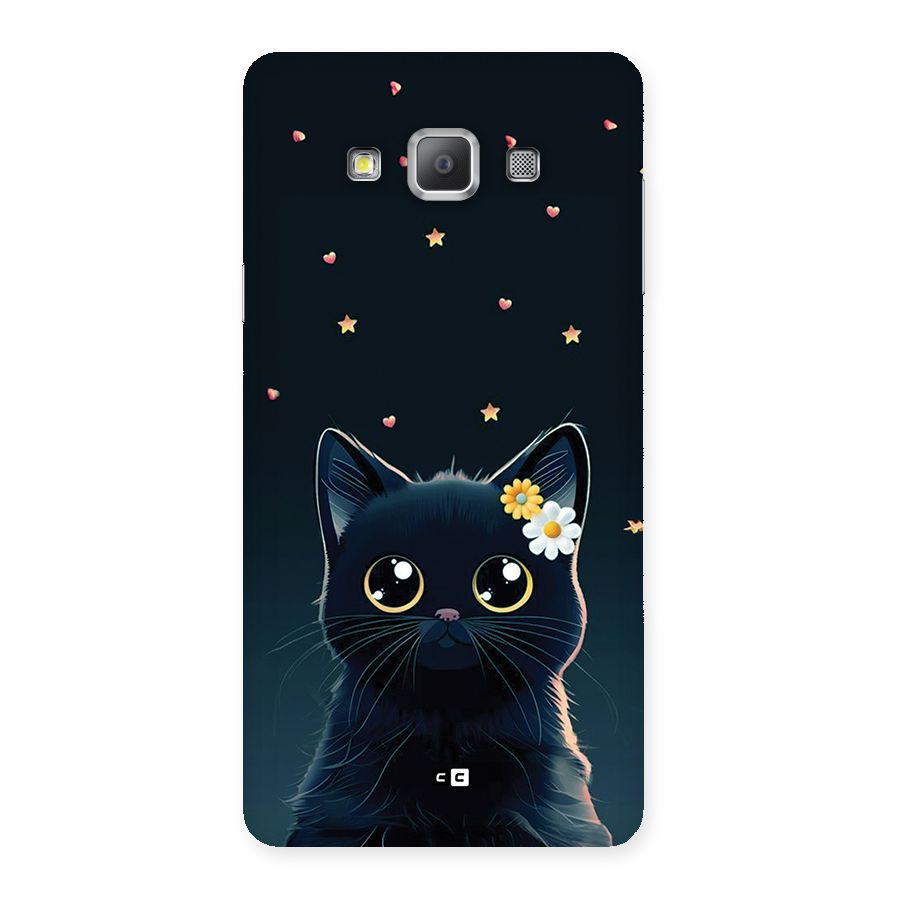 Cat With Flowers Back Case for Galaxy A7