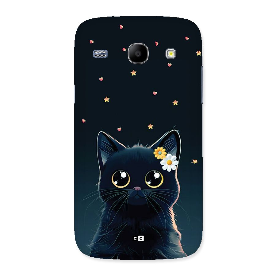 Cat With Flowers Back Case for Galaxy Core