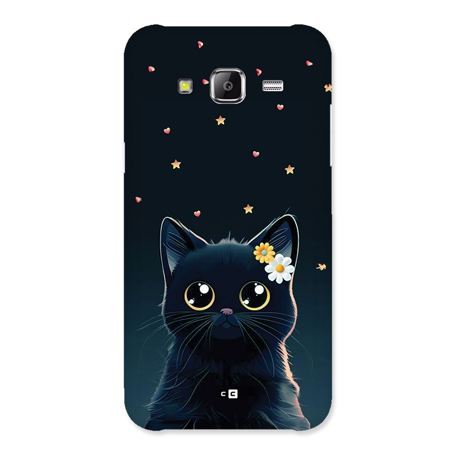 Cat With Flowers Back Case for Galaxy J2 Prime