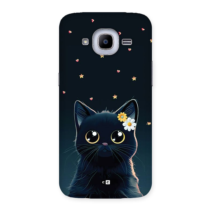 Cat With Flowers Back Case for Galaxy J2 Pro