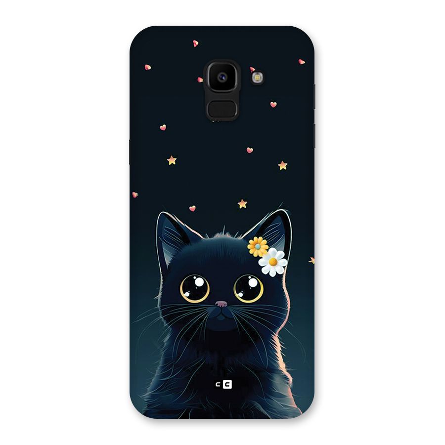 Cat With Flowers Back Case for Galaxy J6