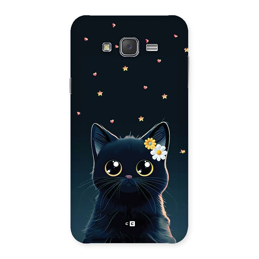 Cat With Flowers Back Case for Galaxy J7