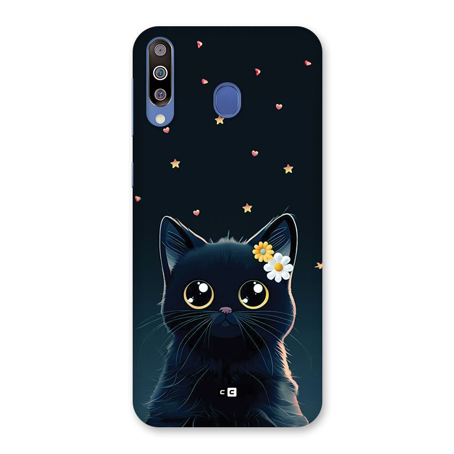 Cat With Flowers Back Case for Galaxy M30