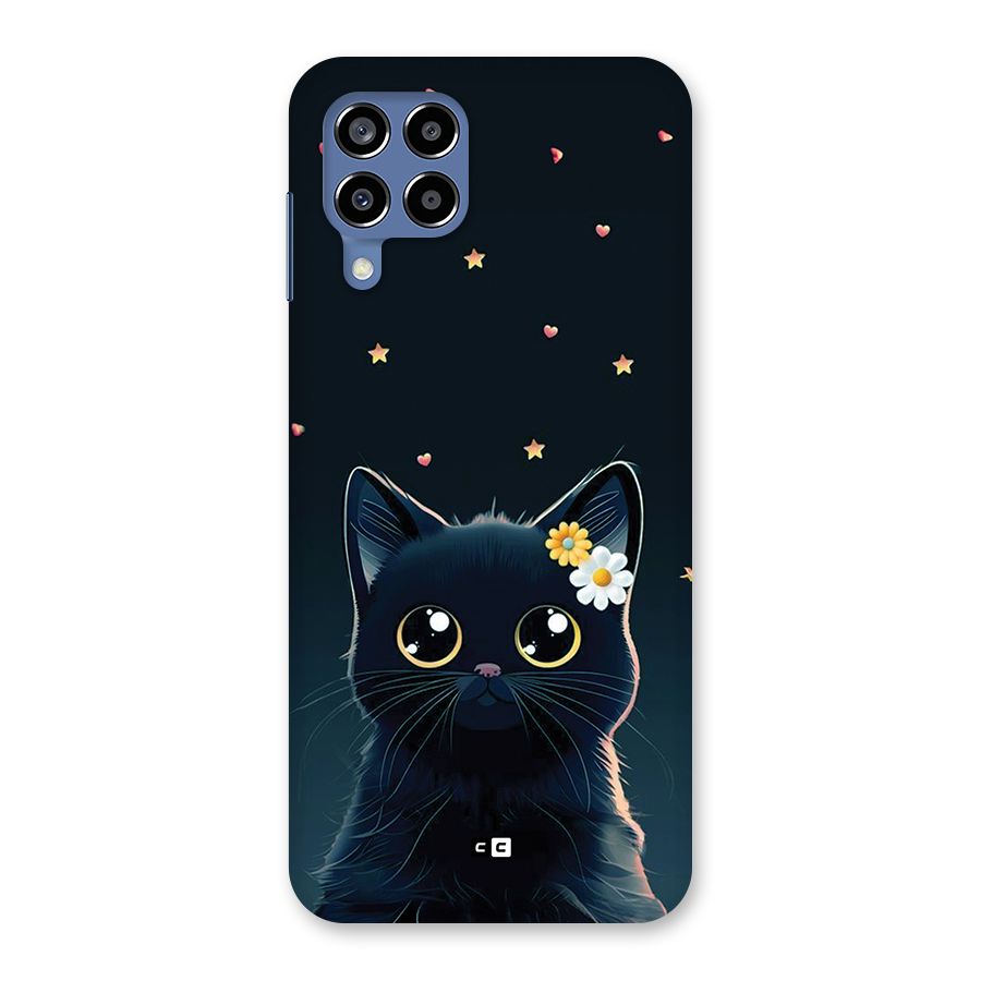 Cat With Flowers Back Case for Galaxy M53 5G