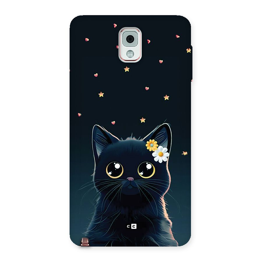 Cat With Flowers Back Case for Galaxy Note 3
