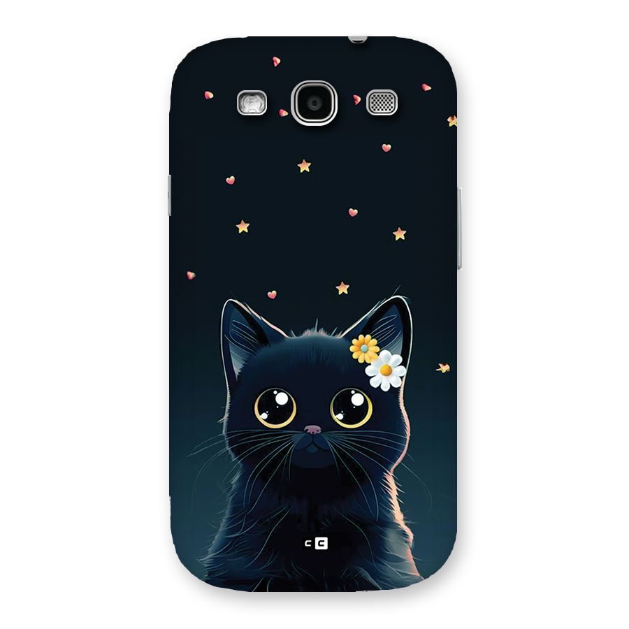 Cat With Flowers Back Case for Galaxy S3 Neo