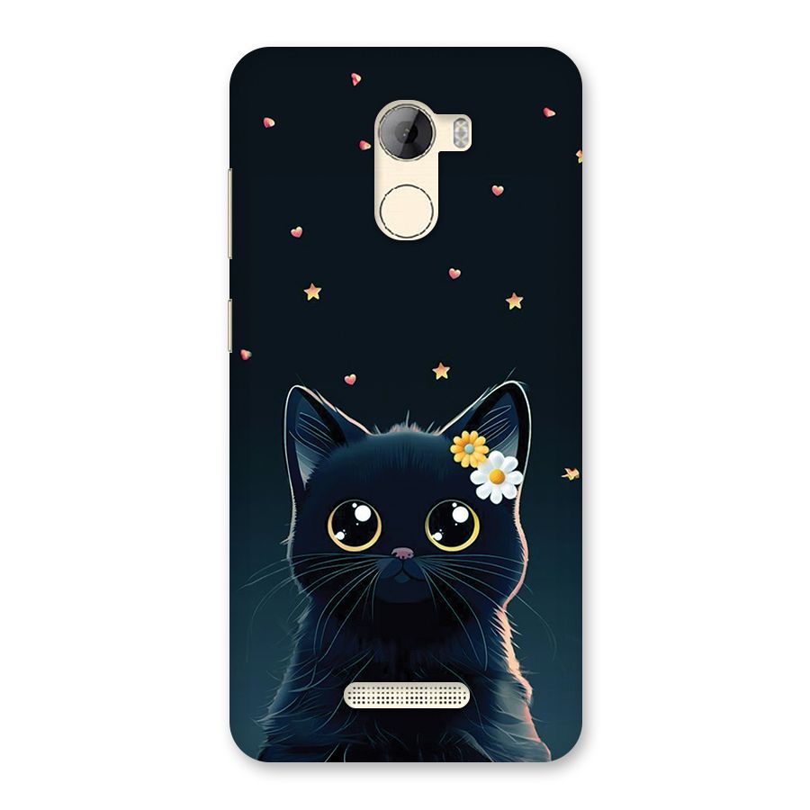 Cat With Flowers Back Case for Gionee A1 LIte