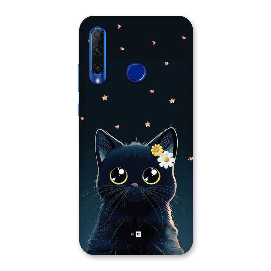 Cat With Flowers Back Case for Honor 20i