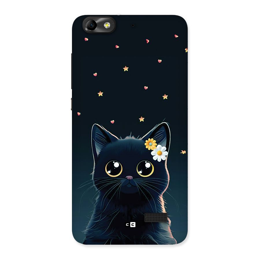 Cat With Flowers Back Case for Honor 4C