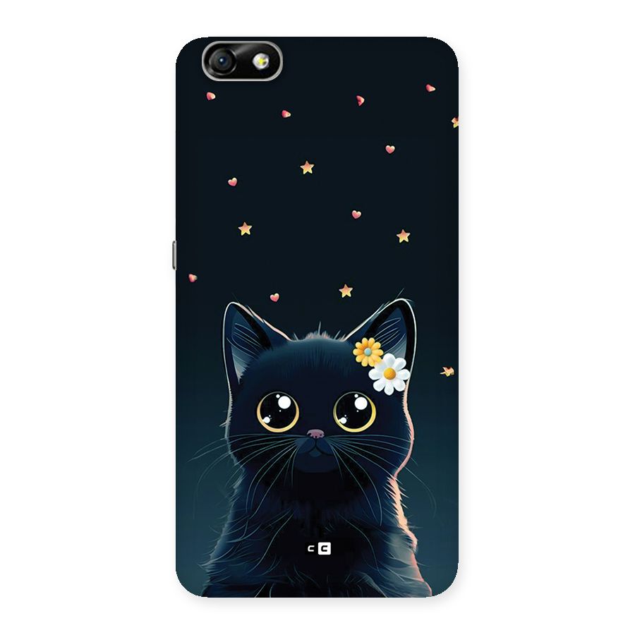 Cat With Flowers Back Case for Honor 4X