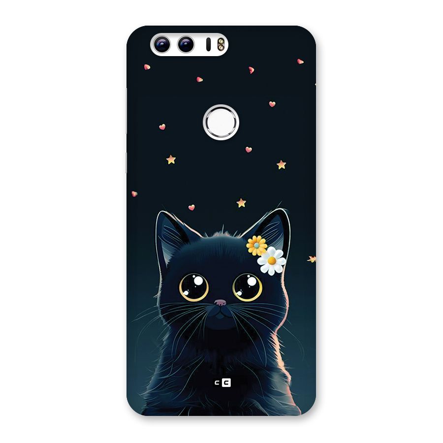 Cat With Flowers Back Case for Honor 8
