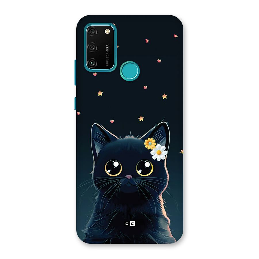 Cat With Flowers Back Case for Honor 9A