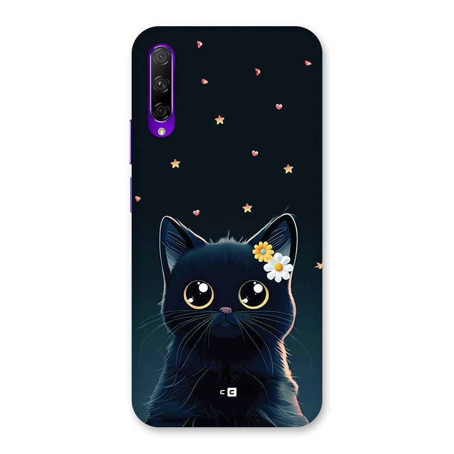 Cat With Flowers Back Case for Honor 9X Pro