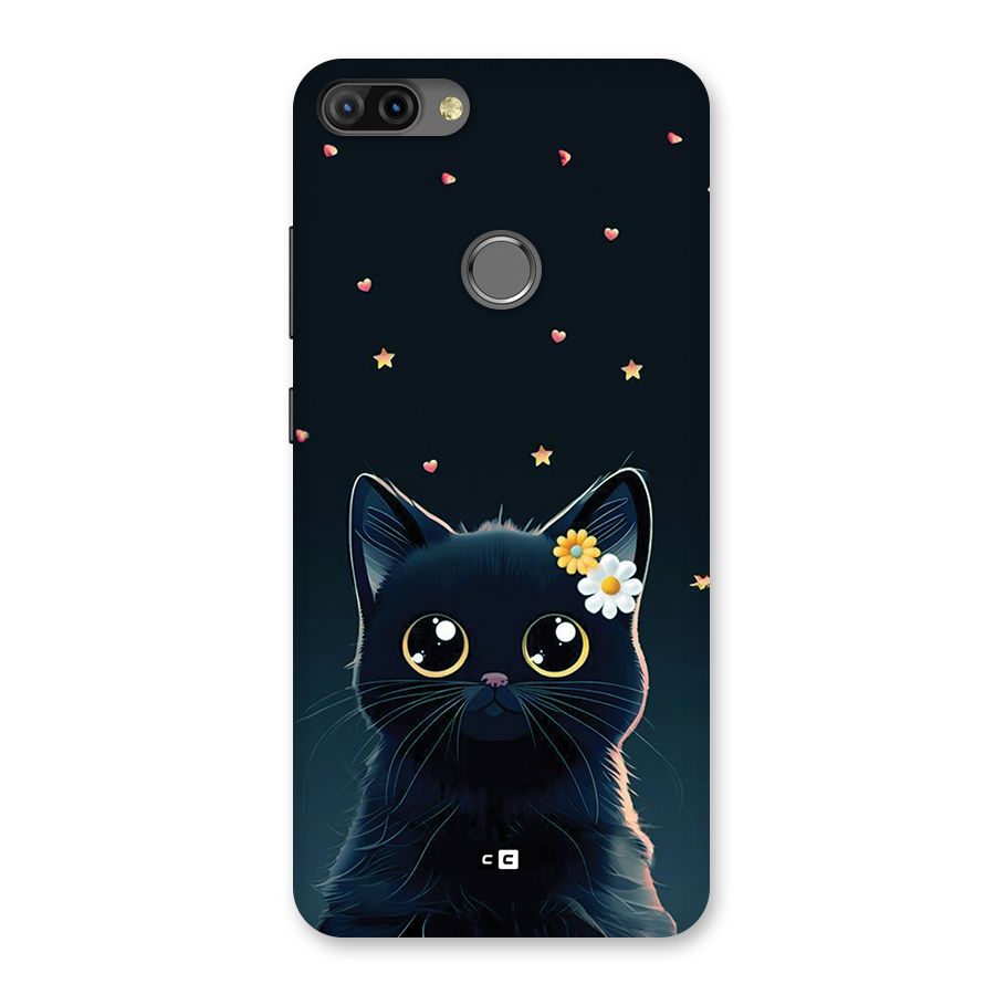 Cat With Flowers Back Case for Infinix Hot 6 Pro