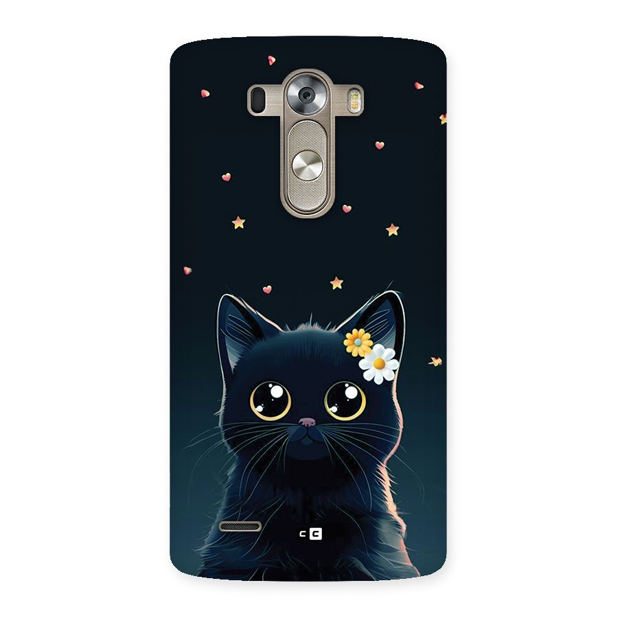 Cat With Flowers Back Case for LG G3