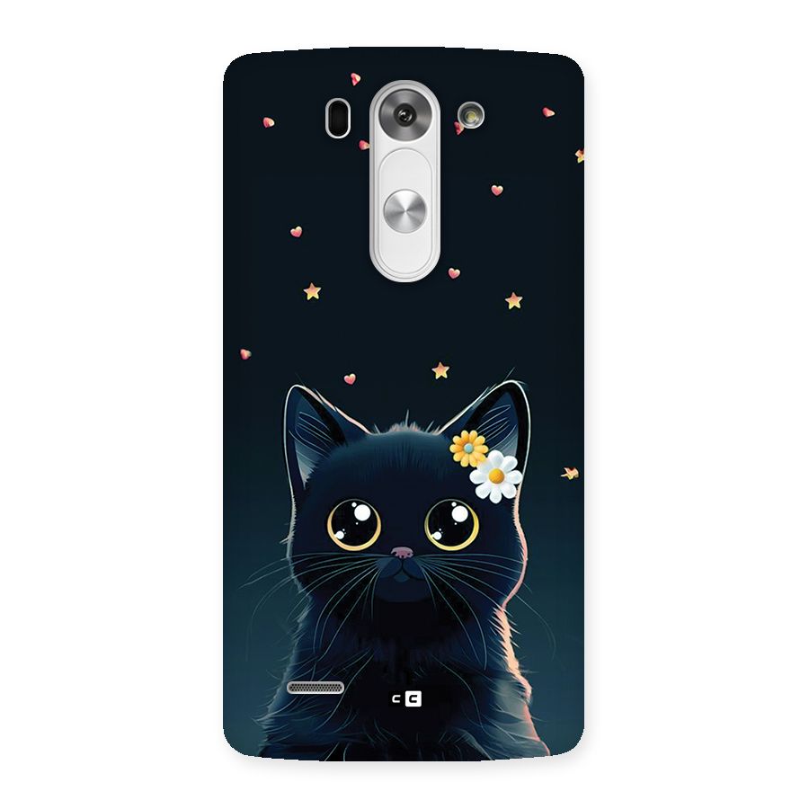 Cat With Flowers Back Case for LG G3 Beat