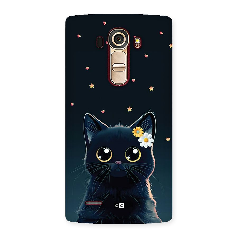 Cat With Flowers Back Case for LG G4