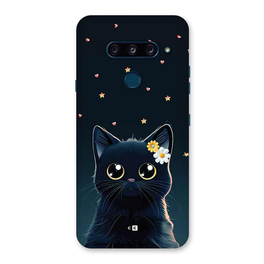Cat With Flowers Back Case for LG  V40 ThinQ