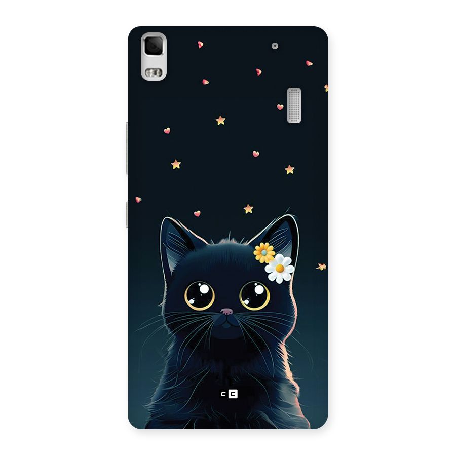 Cat With Flowers Back Case for Lenovo A7000