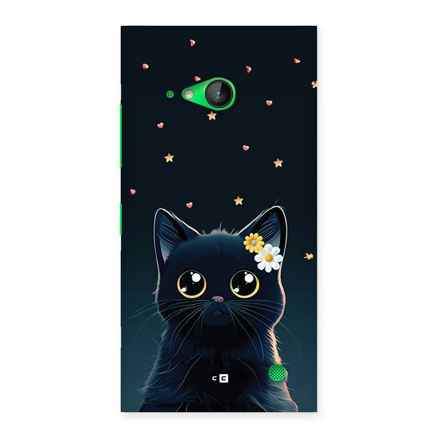 Cat With Flowers Back Case for Lumia 730