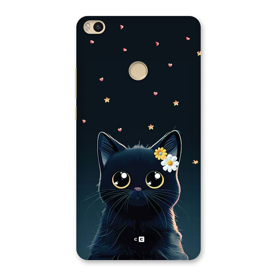 Cat With Flowers Back Case for Mi Max 2