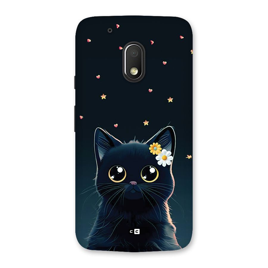Cat With Flowers Back Case for Moto G4 Play