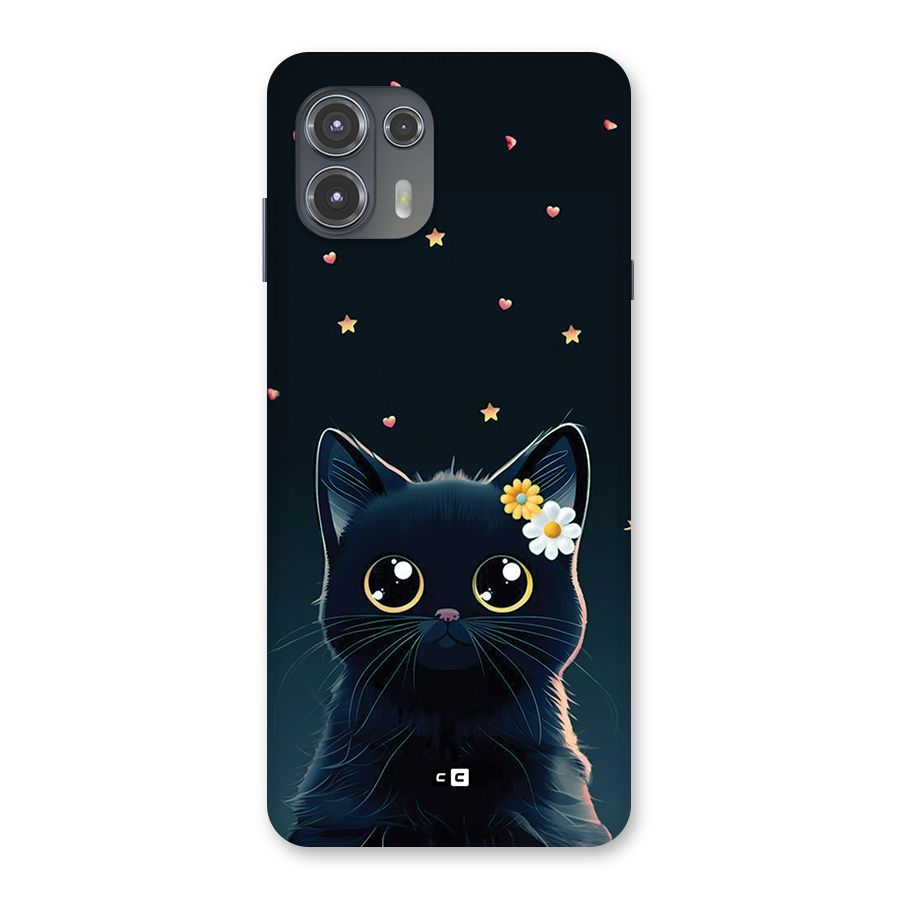 Cat With Flowers Back Case for Motorola Edge 20 Fusion